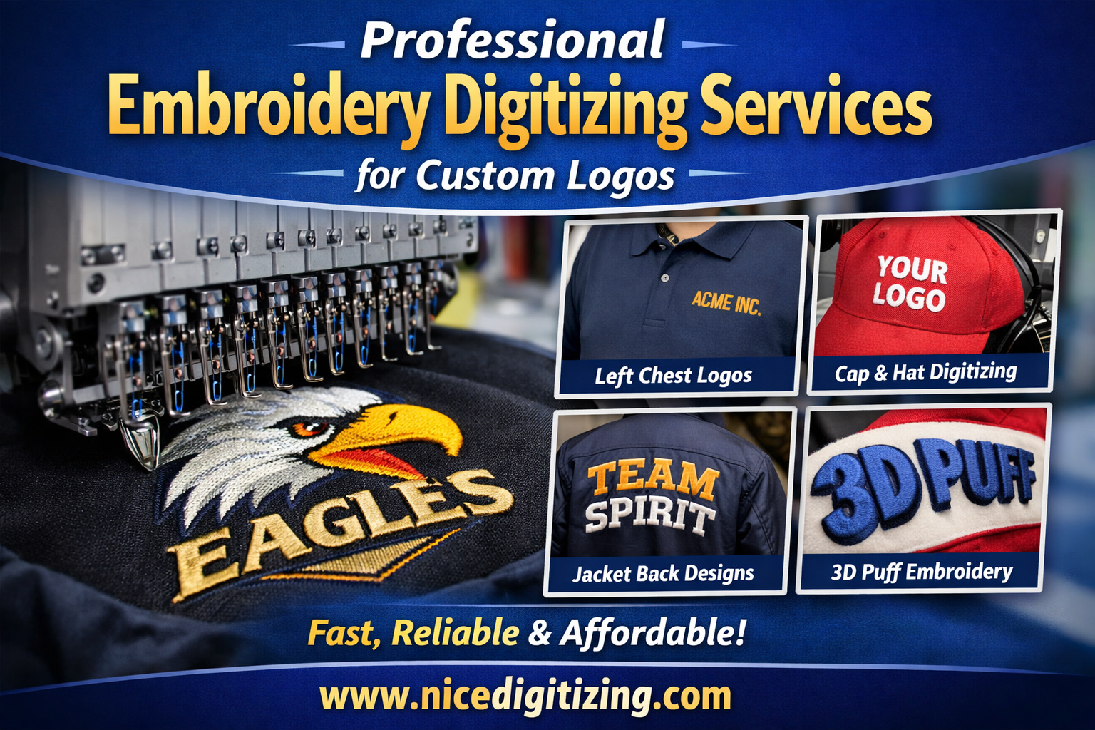 Affordable & Professional Embroidery Digitizing Services for Custom Logo Designs